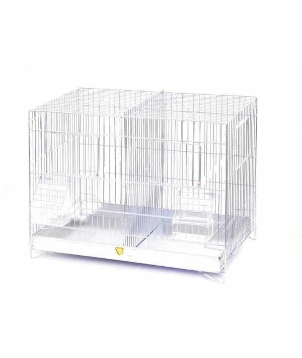 Клетка для птиц двойная 42*25*31 см (Metal birdcage 2 parts 42x25x31 cm) 1560055