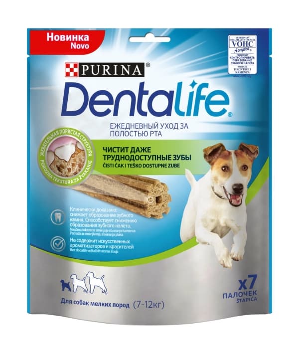 Лакомство для собак малых пород Здоровые зубы и десна DENTALIFE Small 12365699