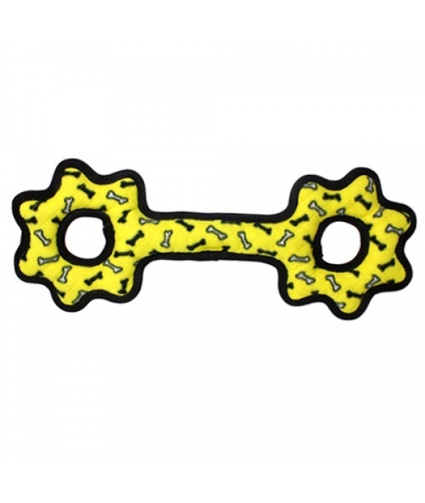 Супер прочная игрушка для собак Буксир для перетягивания с шестеренками, желтый, прочность 9/10 (Ultimate Tug – O – Gear Yellow Bone) T – U – T – GR – YB