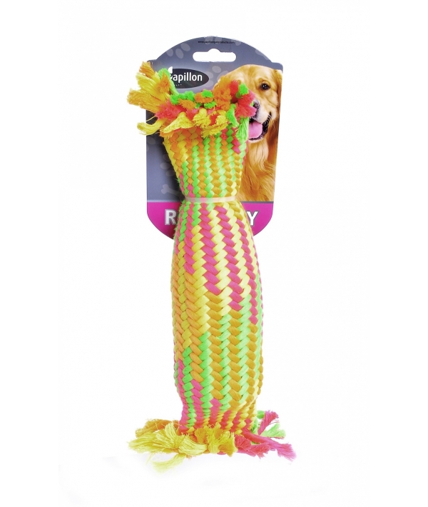 Игрушка для собак "Шуршащая бутылка в канате", 33см / Rope toy with bottle 33 cm 140871