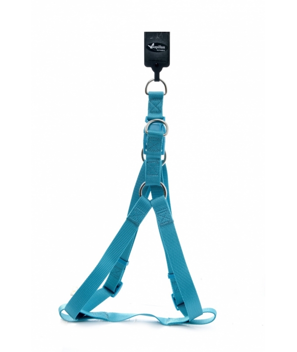 Нейлоновая шлейка 25мм – 60 – 100см, бирюзовый (Nylon harness, 25 mm x 60 – 100 cm, colour turquoise) 170416