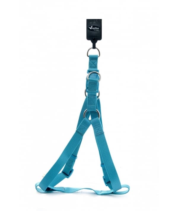 Нейлоновая шлейка 25мм – 60 – 100см, бирюзовый (Nylon harness, 25 mm x 60 – 100 cm, colour turquoise) 170416