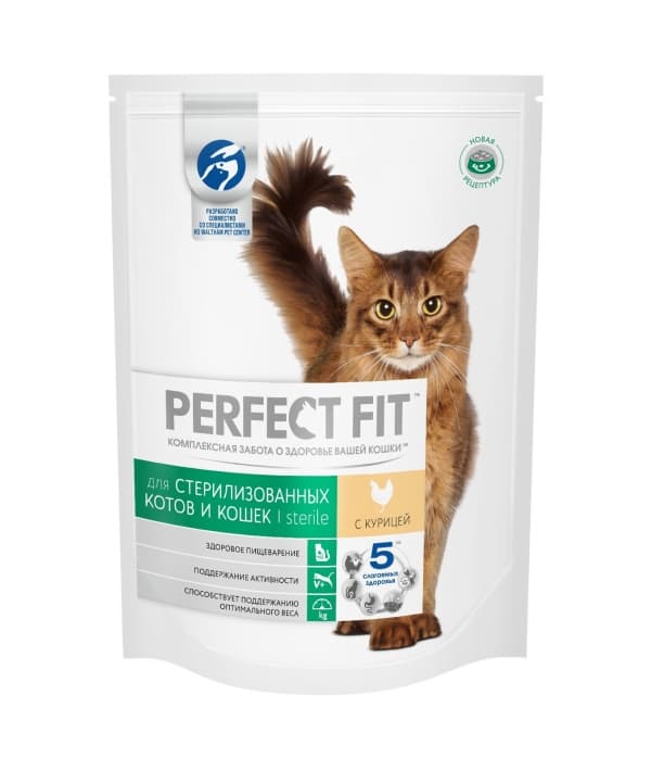 Сухой корм стерилизованных кошек, с курицей (PERFECT FIT Sterile Ck 6*1.2kg) 10162233