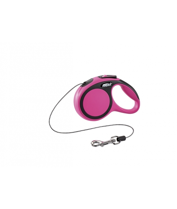 Рулетка – трос для собак до 8кг, 3м, розовая (New Comfort XS Cord 3 m, pink)