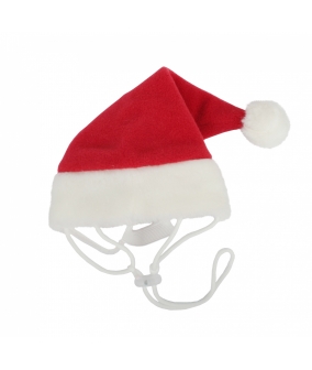 Колпак "Санта" на резинке, красный с белой отделкой, размер S (обхват головы 21 см) (SANTA HAT/RED/S) PDDF – SH23 – RD – S