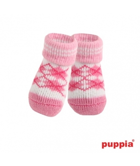 Носочки для собак с узором ромбы, розовый, размер M (9 см х 3 см) (ARGYLE/PINK/M) PAMD – SO072 – PK – M