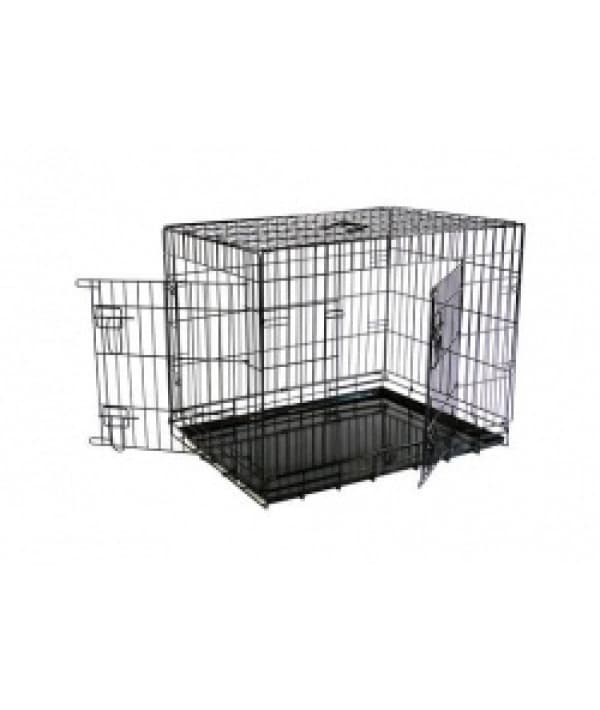 Клетка металлическая с 2 дверками 87*58*67 см, черная (Wire cage black 2 doors) 151287