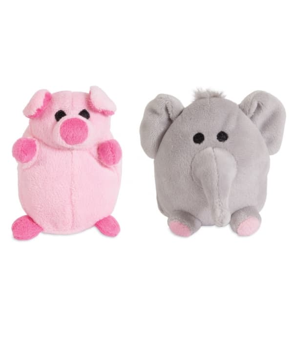 Плюшевые игрушки для собак "Поросёнок и слоненок" (MINI 2 PACK ELEPHANT AND PIG TOY) 32023