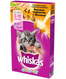 Сухой корм для котят с молоком, индейкой и морковью 10116570