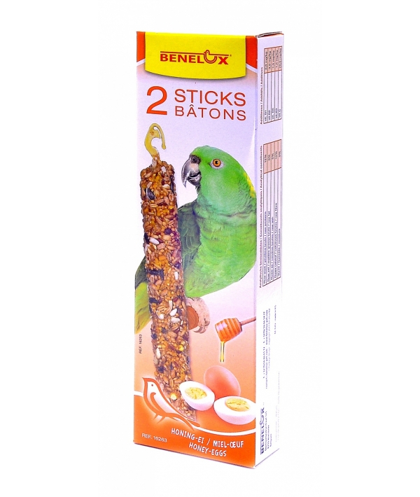 Лакомые палочки с медом и яйцом для больших попугаев (Seedsticks xxl parrots+Honey/Egg x 2 pc) 16263