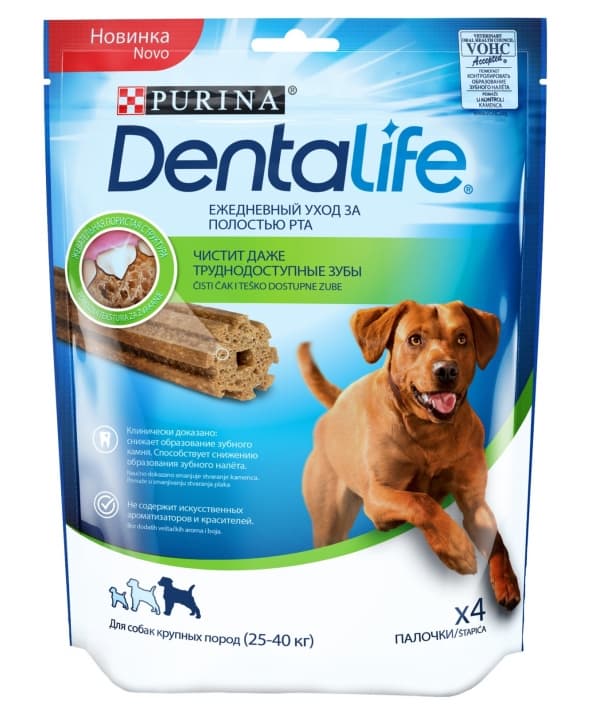 Лакомство для собак крупных пород Здоровые зубы и десна DENTALIFE Large 12365753