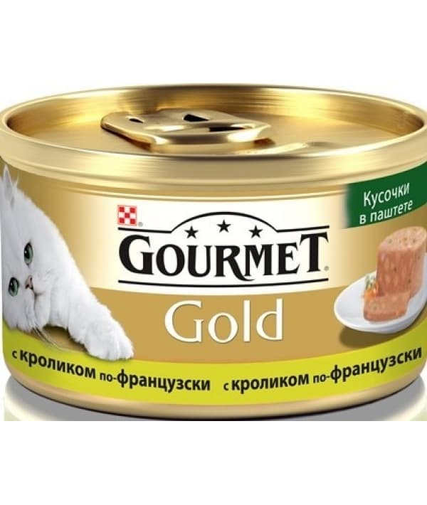 Кусочки в паштете Gourmet Gold с кроликом по – французски для кошек – 12254211/12318154