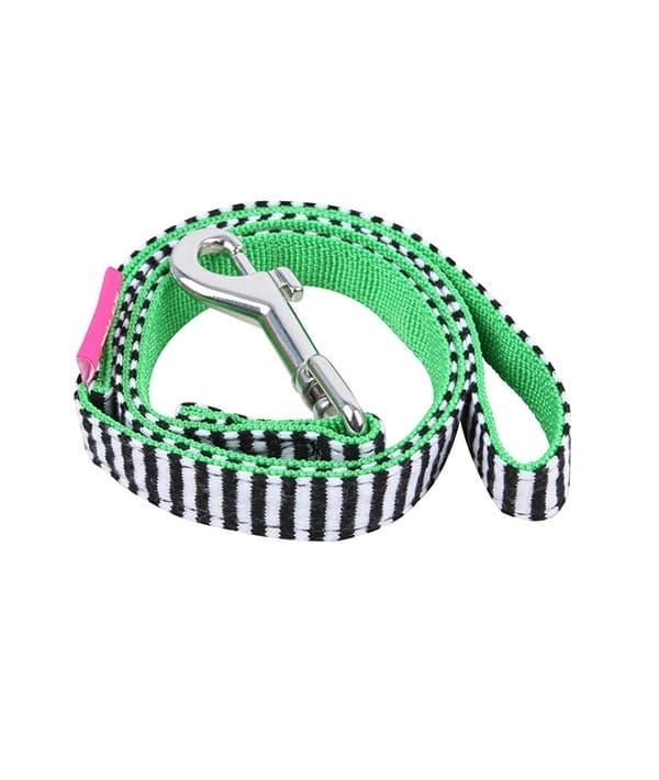 Поводок в ч/б полоску с зеленой обратной стороной, размер M (HARPER LEASH/GREEN/M) NAPA – AL7108 – GR – M