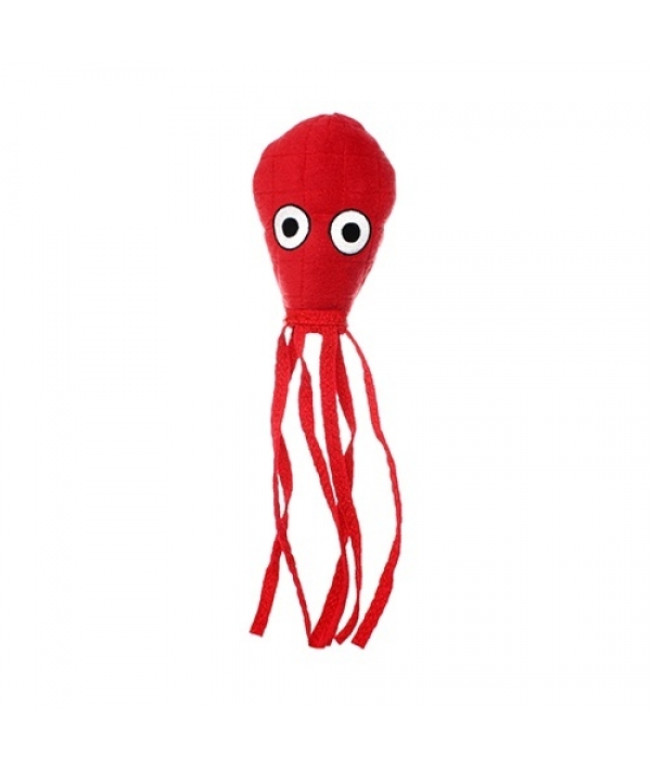 Супер прочная игрушка для собак "Обитатели океана" Кальмар, средний, красный, прочность 9/10 (Ocean Creature Ultimate Squid Red) T – OC – U – Squid – Rd