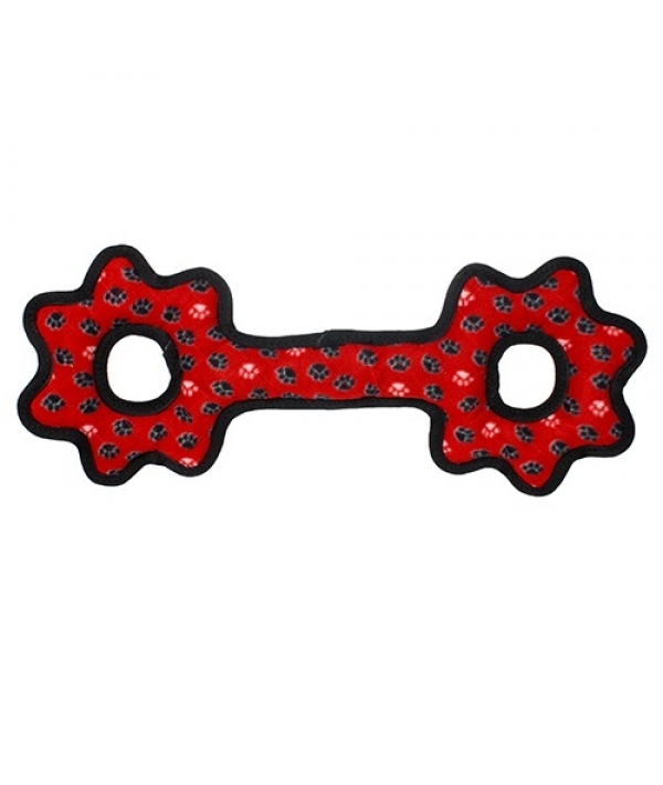Супер прочная игрушка для собак Буксир для перетягивания с шестеренками, красный, прочность 9/10 (Ultimate Tug – O – Gear Red Paw) T – U – T – GR – RP