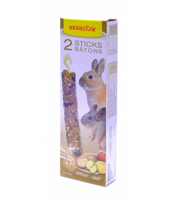 Лакомые палочки для крупных грызунов с бисквитом и фруктами (Seedsticks xxl rodents Biscuit/Fruit x 2 pcs) 36231