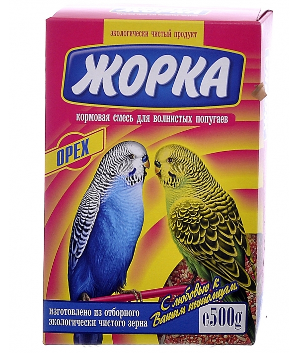Для волнистых попугаев с орехами (коробка)