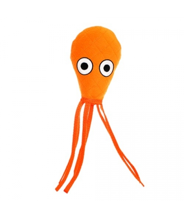 Супер прочная игрушка для собак "Обитатели океана" Кальмар, большой, оранжевый, прочность 10/10 (Ocean Creature Mega Squid Orange) T – OC – MG – Squid – Or