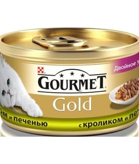 Кусочки в соусе с кроликом и печенью Gourmet Gold Duo д/кошек – 12032395/12318137