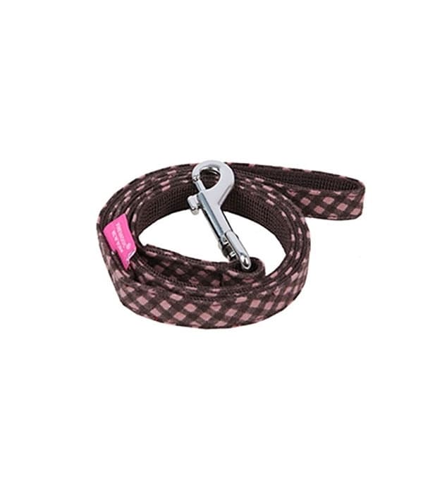 Поводок в клеточку, нежно – розовый, размер М (SASSY LEASH/INDIAN PINK/M) NAOD – AL7082 – IP – M