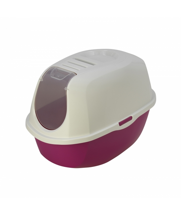 Туалет – домик SmartCat с угольным фильтром, 54х40х41см, ярко – розовый (Smart cat) MOD – C370 – 328 – B.