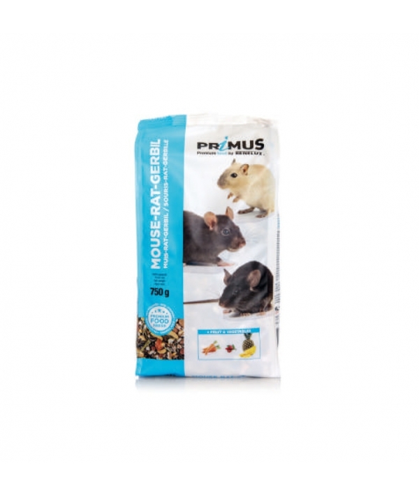 Корм для мышей, крыс и песчанок "Премиум" (Primus mouce rats gerbil Premium) 32533 (PRIMUS MOUSE RAT GERBIL 750G) 32533