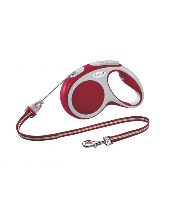 Рулетка – трос для собак до 20кг, 5м, красная (Vario M cord 5m red)