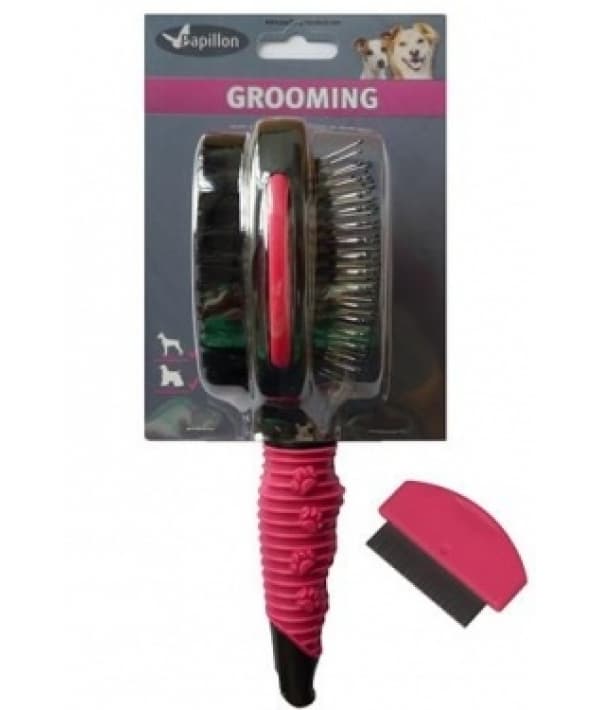 Двухсторонняя щетка – пуходерка для собак + расческа (Double brush large 2 in 1 with comb) 180022