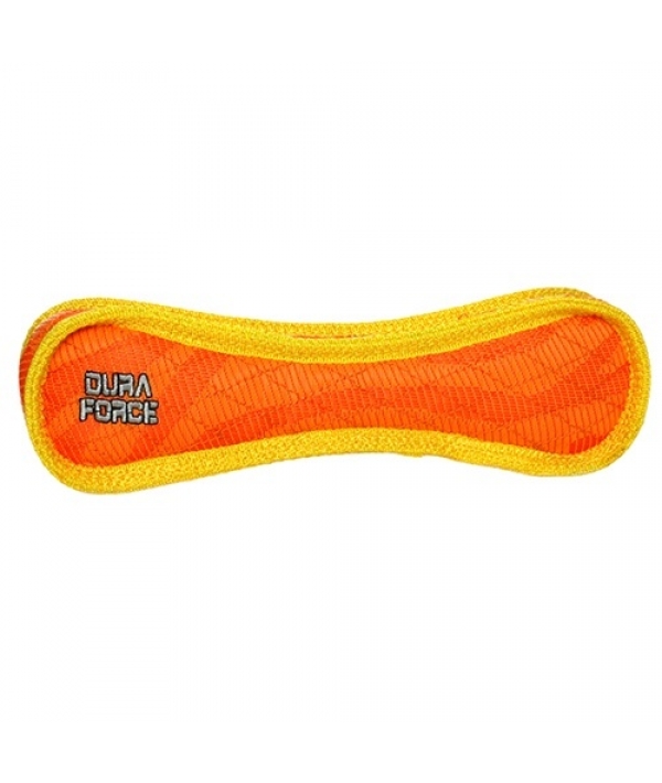 Супер прочная игрушка для собак Косточка, оранжевый с желтым, прочность 9/10 (Bone Tiger Orange/Yllw) DF – B – T – OY