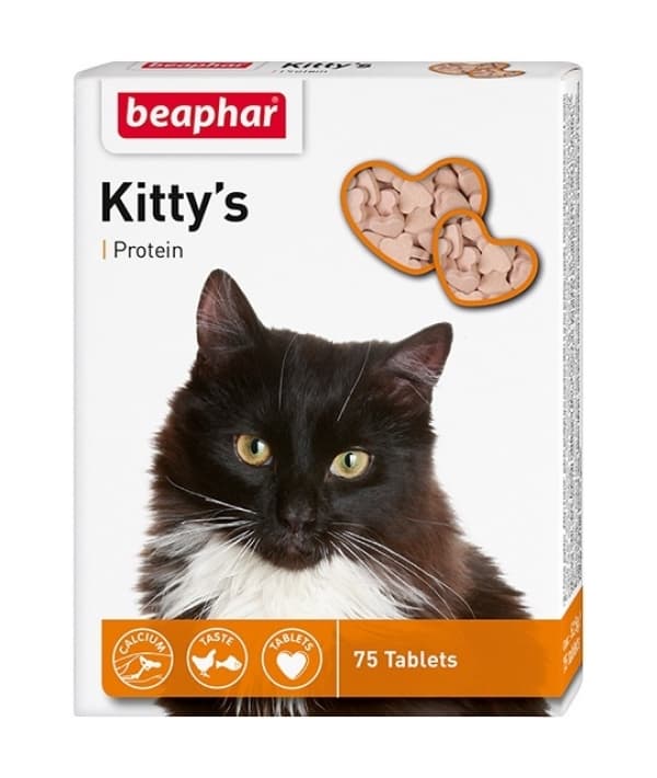 Витамины для кошек с протеином, рыбки (Kitty's Protein) 75шт. (12510)