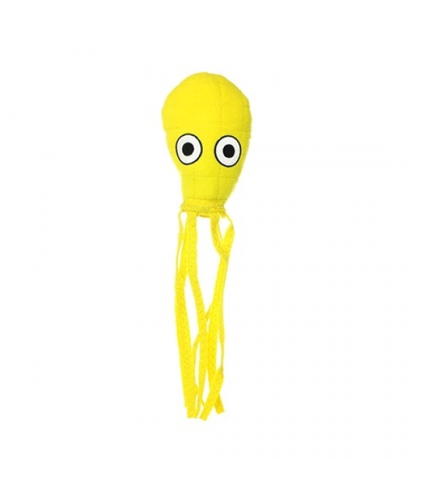 Супер прочная игрушка для собак "Обитатели океана" Кальмар, средний, желтый, прочность 9/10 (Ocean Creature Ultimate Squid Yellow) T – OC – U – Squid – Yw