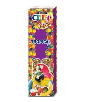 Лакомства для крупных Попугаев: Палочки с фруктами и медом (Sticks parrots with tropical fruit and honey) PCOA425 //