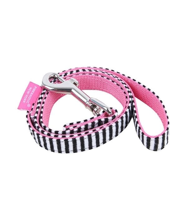 Поводок в ч/б полоску с розовой обратной стороной, размер M (HARPER LEASH/PINK/M) NAPA – AL7108 – PK – M