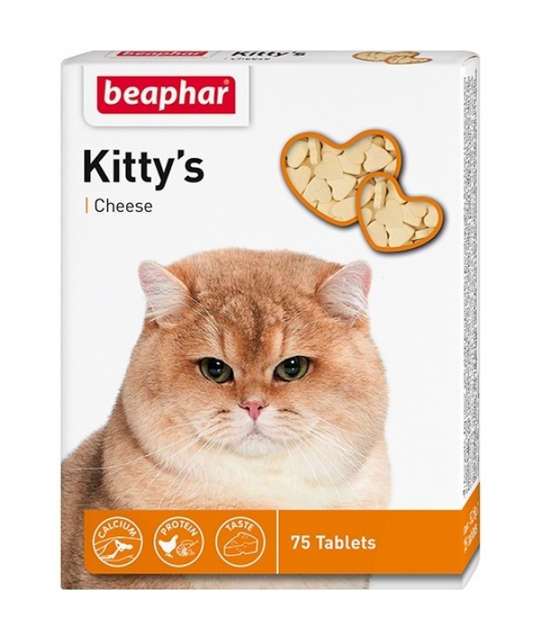 Витамины для кошек со вкусом сыра, мышки (Kitty's Cheese)75шт. (12511)