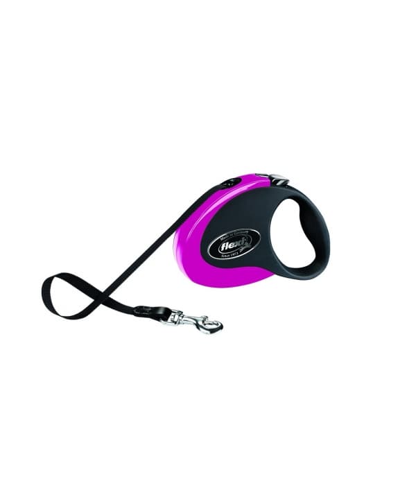 Рулетка – ремень для собак до 12кг, 3м, черно – розовая (Collection S tape 3m black/pink)