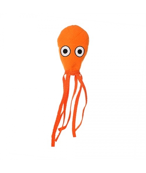 Супер прочная игрушка для собак "Обитатели океана" Кальмар, средний, оранжевый, прочность 9/10 (Ocean Creature Ultimate Squid Orange) T – OC – U – Squid – Or