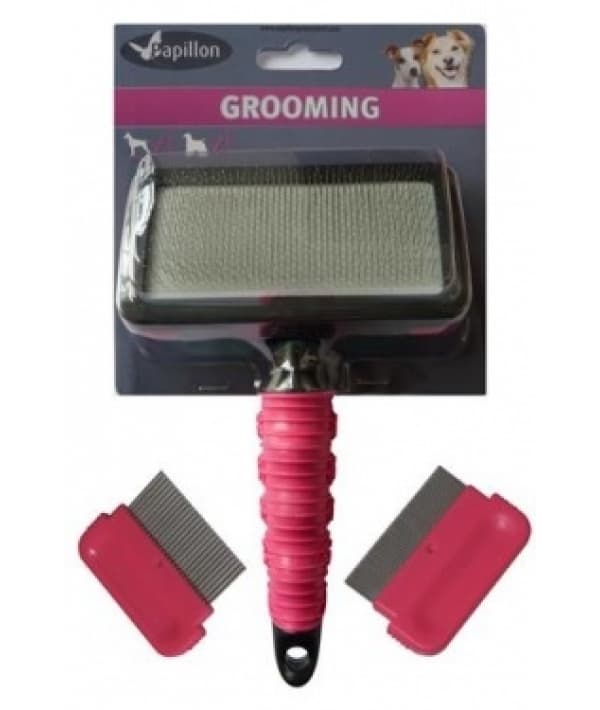 Набор: Пуходерка + 2 расчески для собак (Slicker brush dog big 3 in 1 incl.2 combs) 180020