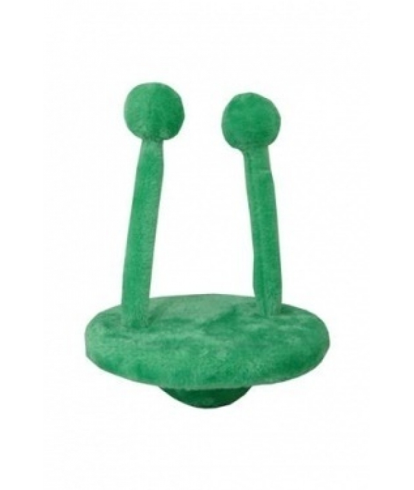 Игрушка для кошек НЛО 20х25см зеленая, плюш / Cat toy UFO 20 x 25 cm turquoise 240106