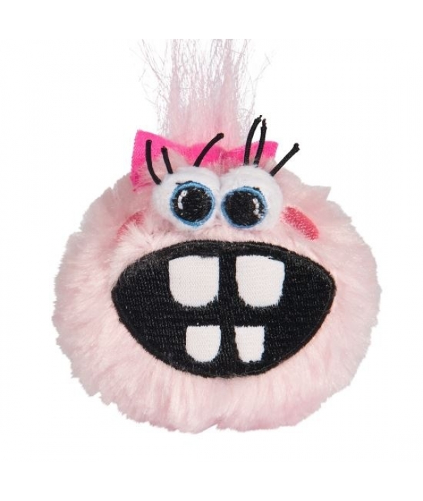 Плюшевый мяч для щенков с принтом зубы GRINZ PLUSH, средний, розовый (PUPZ MEDIUM GRINZ PLUSH) CGR203Y
