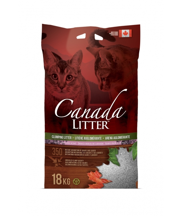 Канадский комкующийся наполнитель "Запах на Замке", аромат лаванды (Scoopable Litter)
