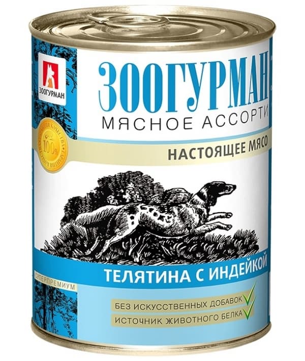 Консервы для собак Мясное Ассорти Телятина с индейкой (2960)