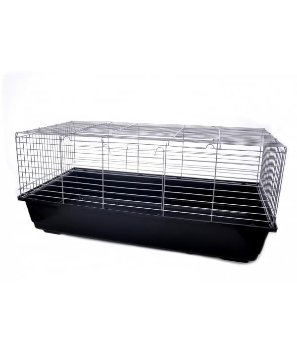 Клетка для кроликов 101,5 * 56 * 31,5 см (Silver wire/ black base senna rotterdam rabbit cage) 25086