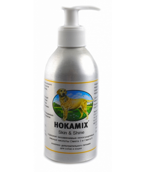 Супер – Витамины для кожи и шерсти собак и кошек Скин Шайн: масло (Hokamix30 Skin & Shine) 01170