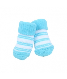 Носочки для собак в полоску "Долче", голубой, размер M (9 см х 3 см) (DOLCE/SKY BLUE/M) PAOC – SO1268 – SB – M