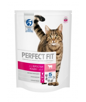 Сухой корм для взрослых кошек, с говядиной (PERFECT FIT Adult Beef 10*650g) 10162225