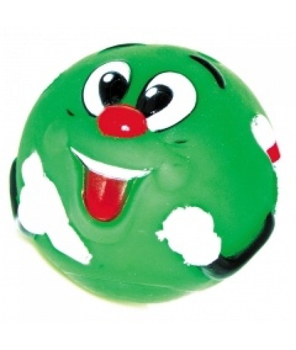 Мяч "Зеленый смайлик" для собак, 8,5см, винил (5604006)