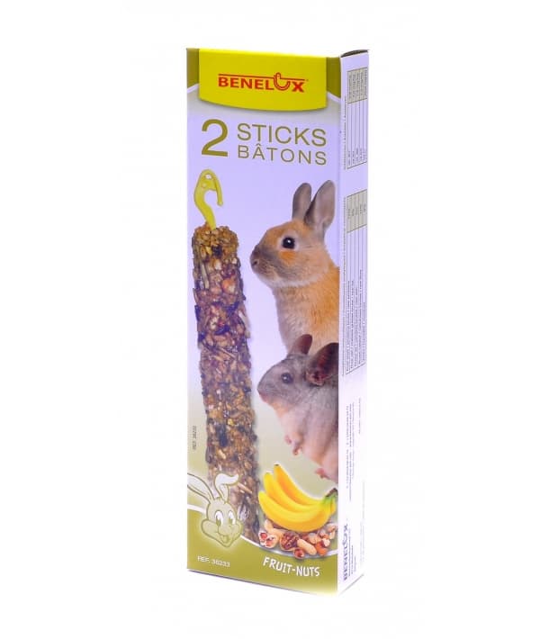 Лакомые палочки для грызунов с орехами и бананами (Seedsticks xxl rodents Nuts/Banana x 2 pcs) 36233