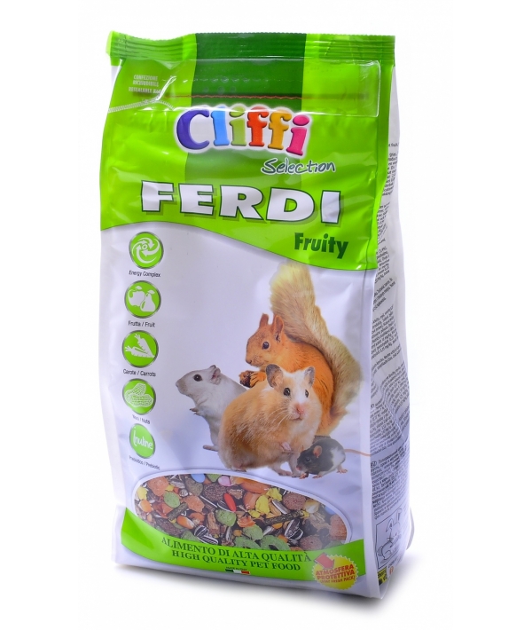 Корм для хомяков, мышей, белок и песчанок с фруктами, грецкими орехами и морковью (Ferdi Fruity SELECTION) PCRA040