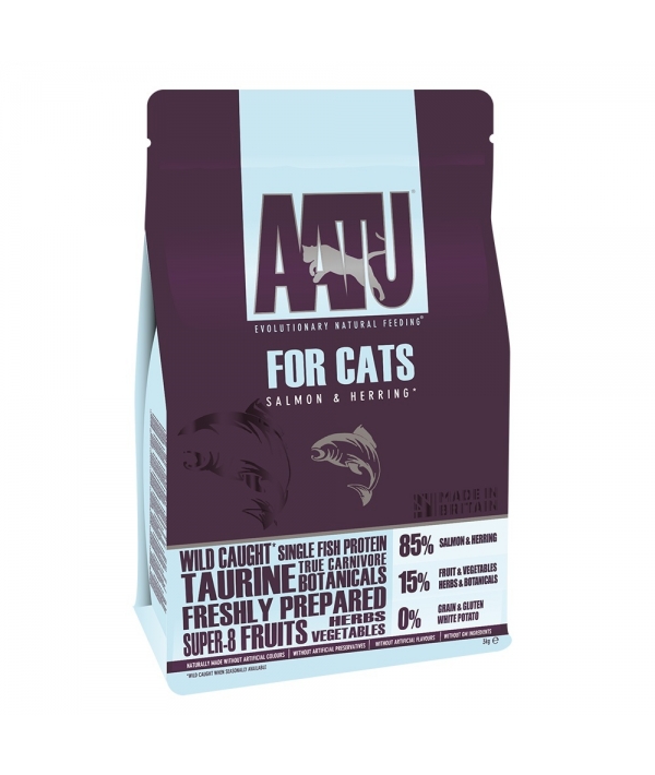 Корм для кошек Лосось и Сельдь 85/15 (AATU CAT SALMON & HERRING) AFCAT1