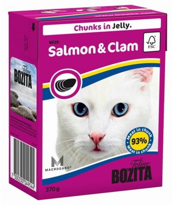 Кусочки в ЖЕЛЕ для кошек c лососем и мидиями (with Salmon & Clam)